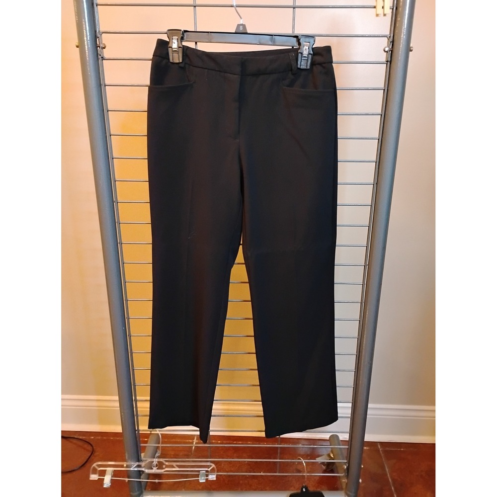 Jessica Petite Black Straight Leg Dress Pants Trousers Size 4P